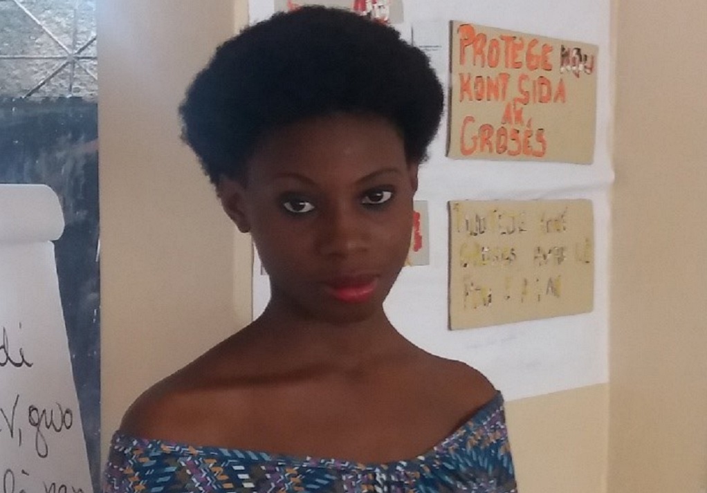 Haitian teenager at the “youth corner” at Christ the King Clinic in Haiti